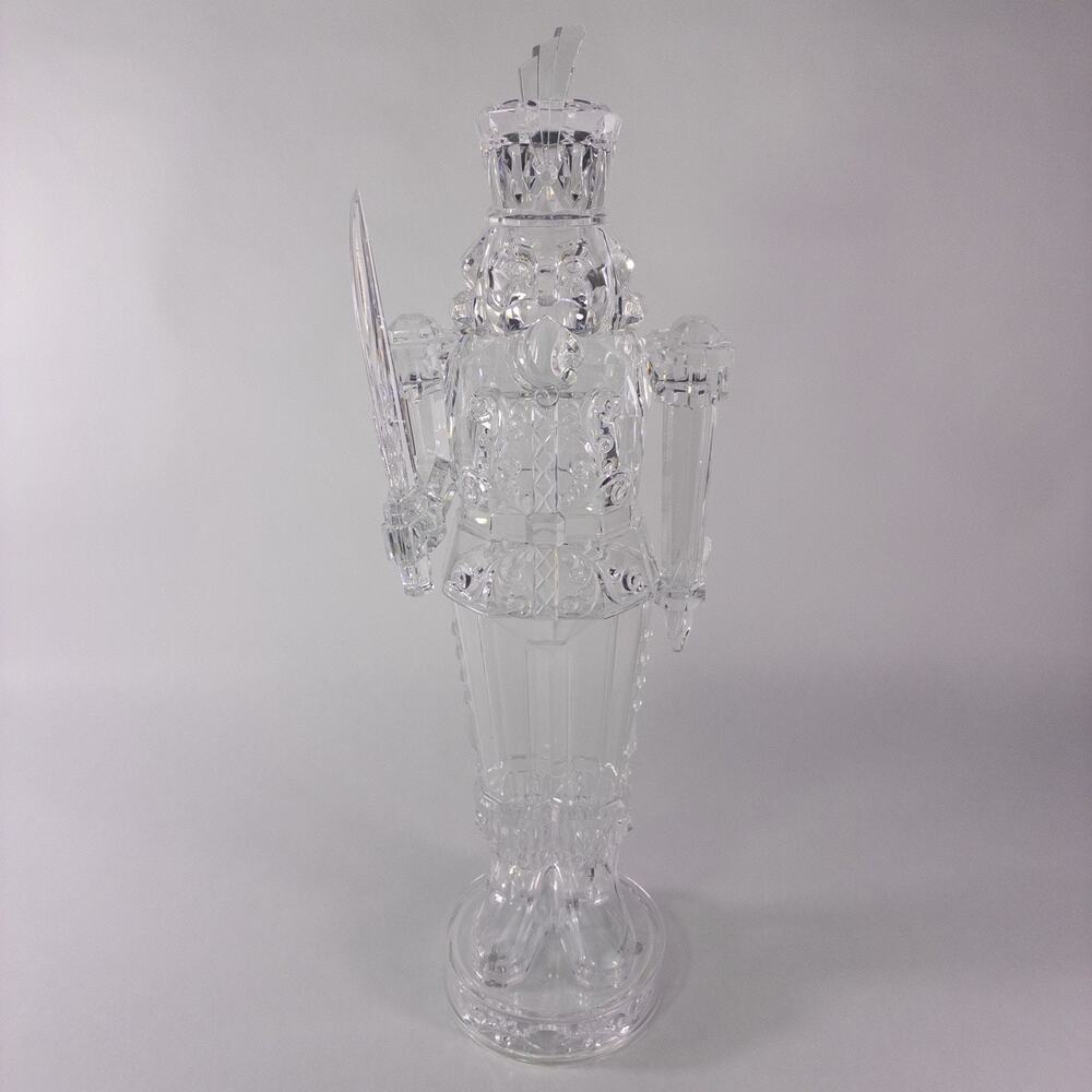 18" LED Clear Light-Up Nutcracker Christmas Holiday Decor Works
